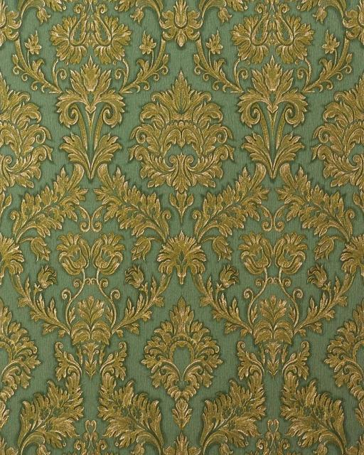 Hochwertige Tapeten Hersteller : Hochwertige Pr?ge Barock Tapete klassisch damask ornament edel-gr?n Hochwertige Tapeten Hersteller : Hochwertige Pr?ge Barock Tapete klassisch damask ornament edel-gr?n