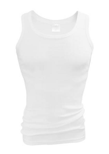 Vincent Creation® Herren Feinripp Unterhemd in weiss - Doppelpack