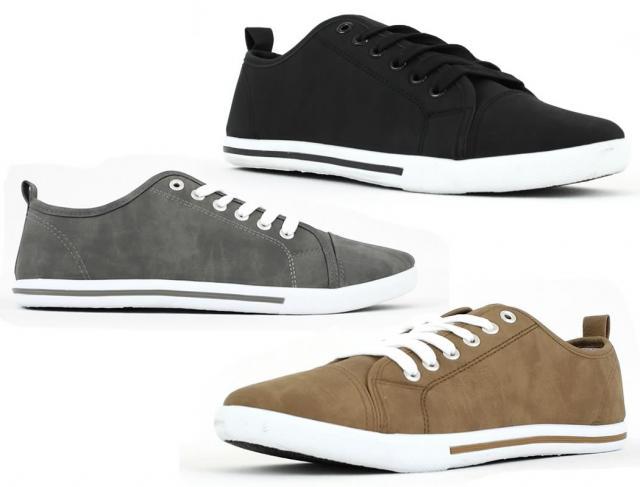 12 Paar Herren Sneaker Schnür Schuhe Schuh Lederimitat Shoes Farben wählbar 40-45 nur 6,90 Euro