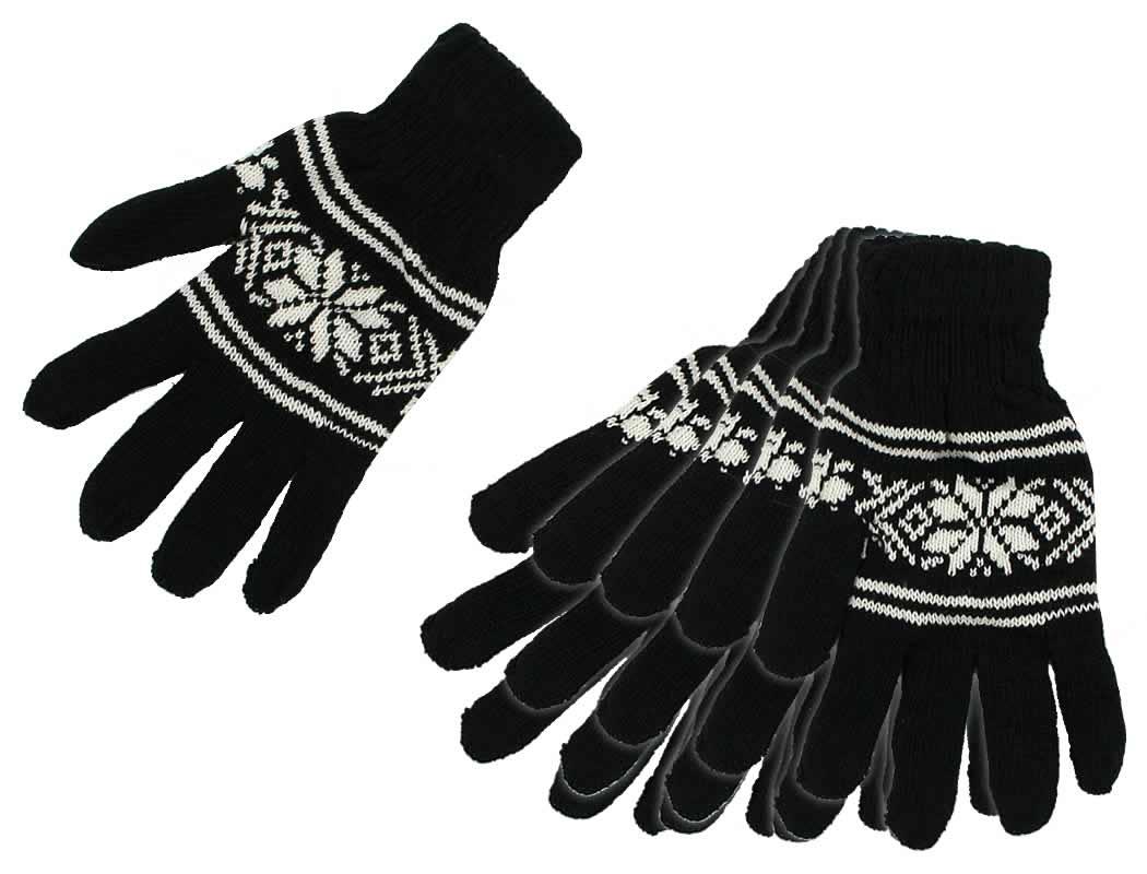 Damen Herren Unisex Handschuhe Schwarz Handschuh Wolle 1,49 Euro