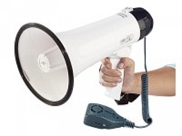 infactory Megafon mit Sirene und Musik 25Watt