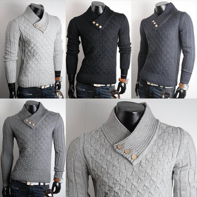 Strick Shirt Pullover Langarm Oberteil Gr. M-XXL