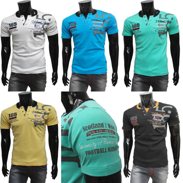 Herren Freizeit Sport T-Shirts Kurzarm Oberteile