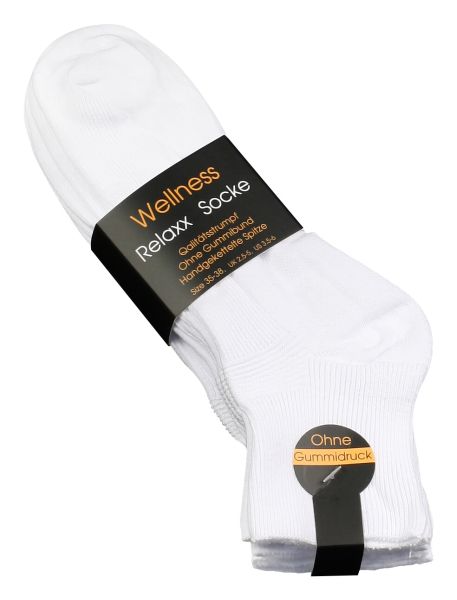 Damen Wohlfühlsocken ohne Gummibund, weiß