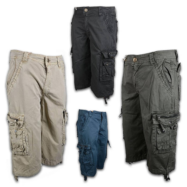 Herren Sommer Capri Cargo Freizeit Hose