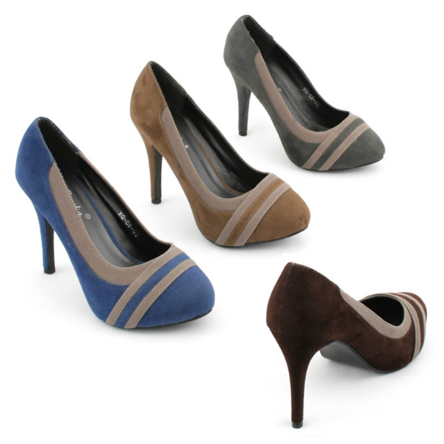 Damen Pumps High Heels Schuhe Musterung