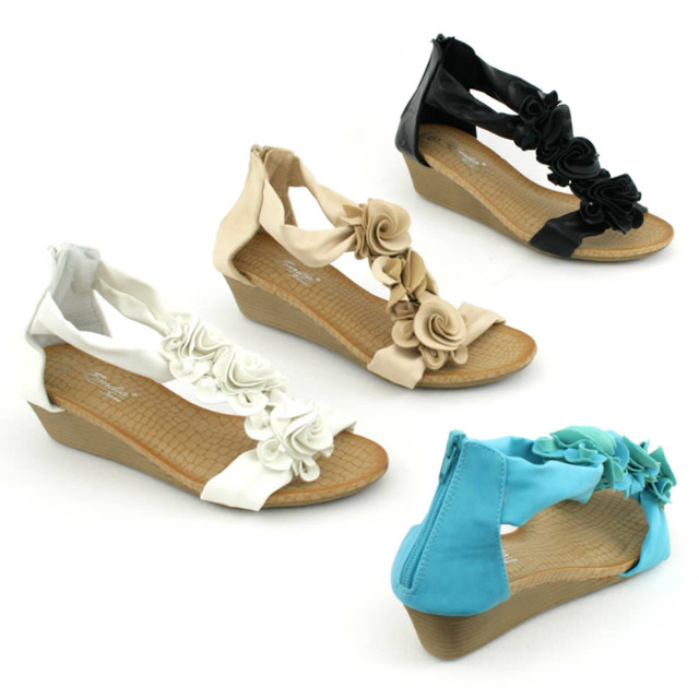 Damen Sommer Sandalen Pumps Schuhe