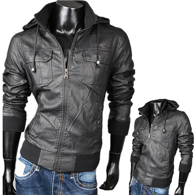 Herren Leder Jacken Frühjahr Herbst Oberteil