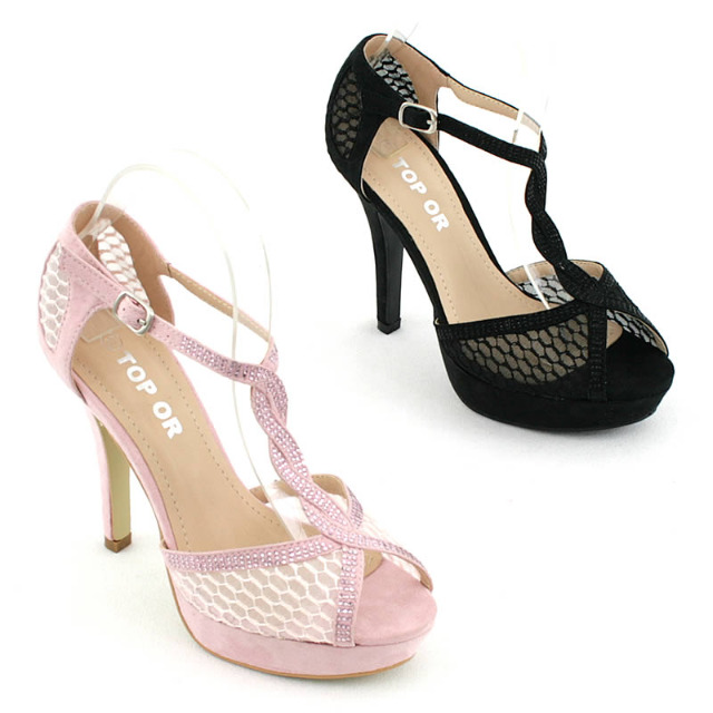 Damen Pumps High Heels Schuhe Musterung