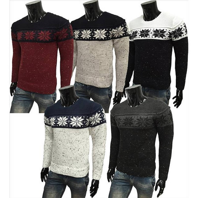 Herren Strick Pullover Langarm Shirts Oberteile