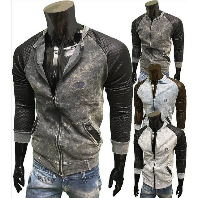 Herren Übergangs Jacken Langarm Oberteil