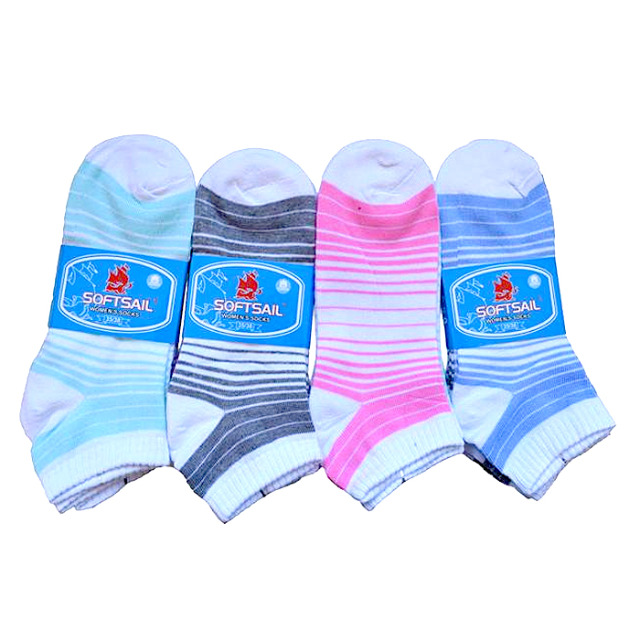 Damen Sneakersocken Baumwolle 3er Pack Gr. 35-41 für 0,29 EUR