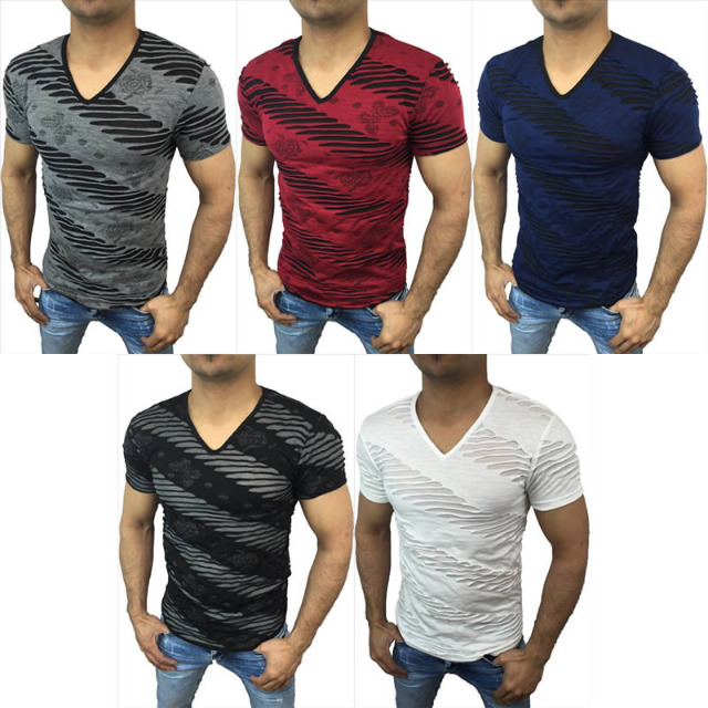 Herren Freizeit T-Shirts Oberteile Kurzarm Shirt