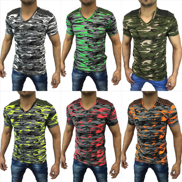 Herren Freizeit T-Shirts Oberteile Kurzarm Shirt