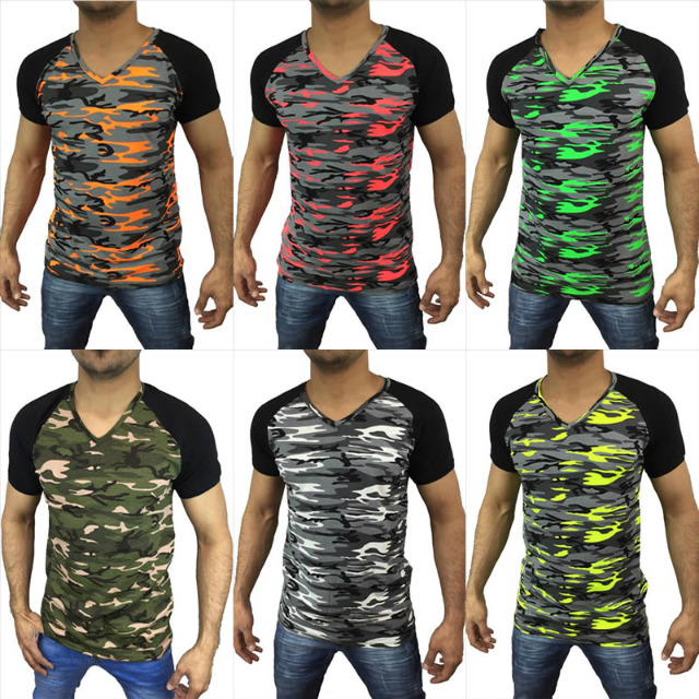 Herren Freizeit T-Shirts Oberteile Kurzarm Shirt