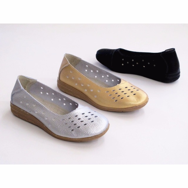 Echtes Leder - Damen Slipper Halbschuhe Ballerina