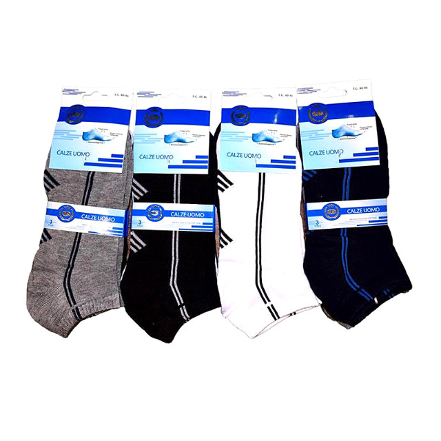 Herren Sneakersocken Baumwolle Gr. 40-46 für 0,28 EUR
