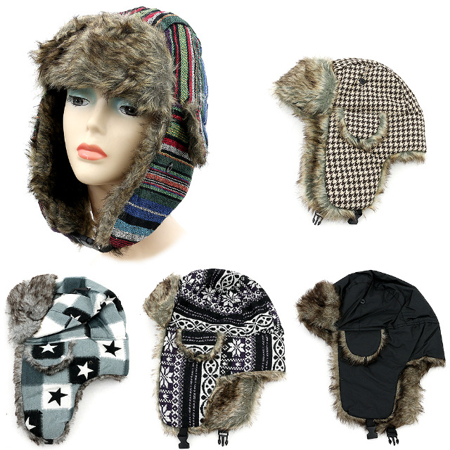 Herren Winter Woll Mützen Fell ab 0,95 EUR