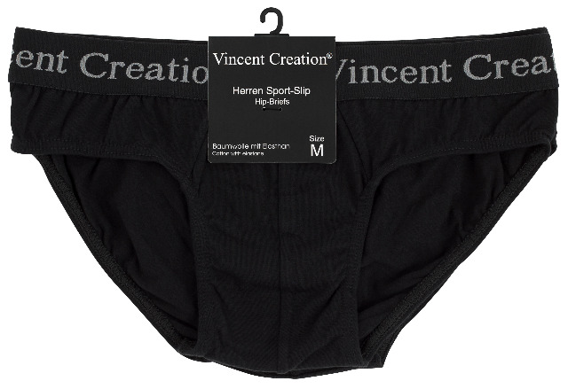 POSTEN! Herren Sport-Slips aus Baumwolle in schwarz - 2er Pack