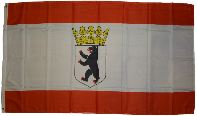 Flagge  Berlin Bär mit Krone  90 x 150 cm