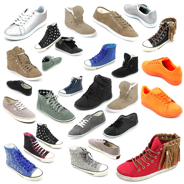 Damen Freizeit Schuhe Sneaker Boots Mix