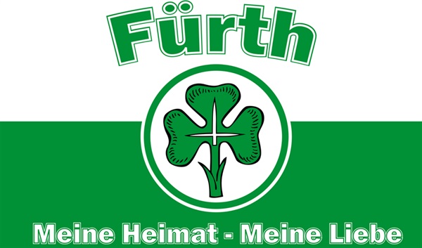 Flagge FÜRTH MEINE HEIMAT 90 x 150 cm Kleeblatt Fürth Spvgg Greuther Fürth SpvGG Fürth Mittelfranken Fahne Flagge