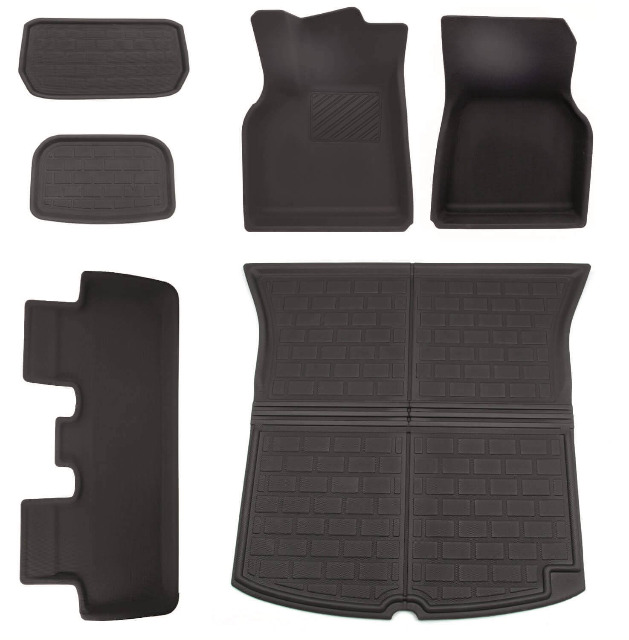 Tesla Innenraum Matten Komplettset bestehend aus Frunk-,Fuß und Kofferraummatte für Model Y/Performance Tesla-Automatten wasserabweisend