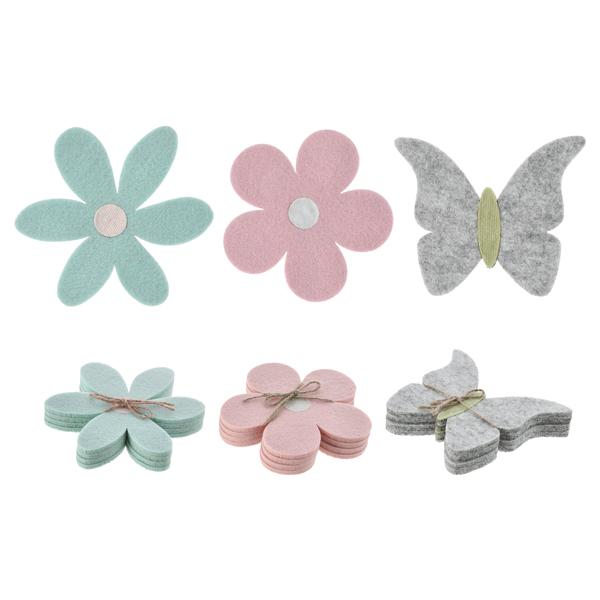 Untersetzer Filz Motiv 4er Set ca. 13cm 3/s