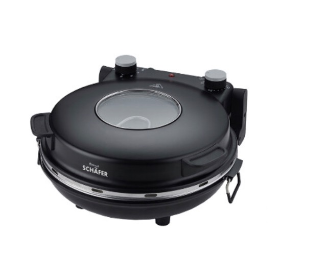 Pizzaoffen 32cm mit Zubehör, schwarz matt