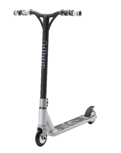 JD Bug Freestyle Stunt Scooter Dark Knight Pro schwarz grau Tretroller Stuntroller bis 100kg belastbar Cityroller Stuntroller Kickroller 