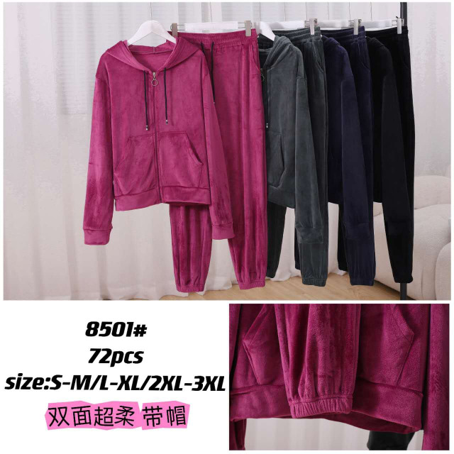 Damen Jogging Freizeit Anzüge mit Kapuze Gr. S-3XL