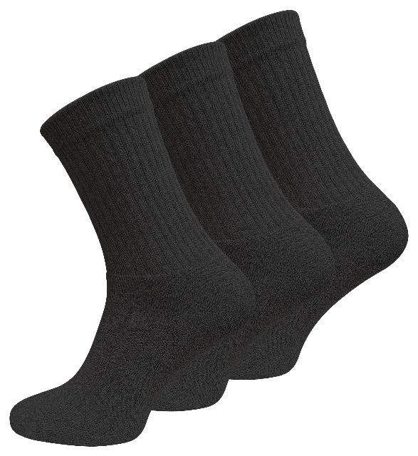 Stark Soul® Herren Frottee Sportsocken in schwarz