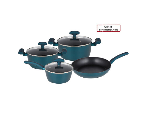 7-tlg. Kochtopf-Set Serie Nora Petrol