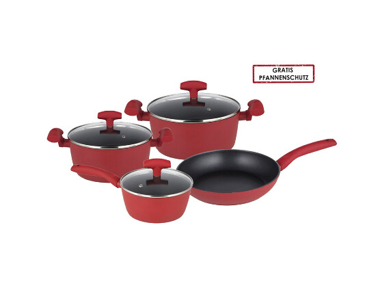 7-tlg. Kochtopf-Set Serie Nora Rot