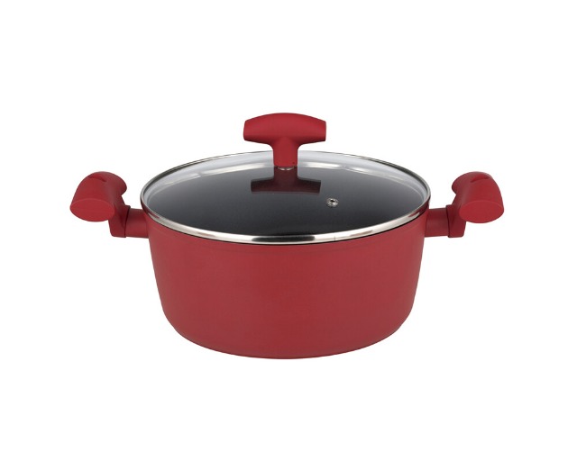 Fleischtopf mit Deckel 20cm Serie Nora Rot