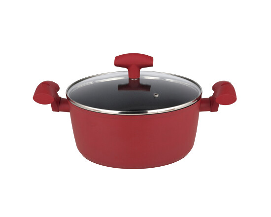 Fleischtopf mit Deckel 28cm Serie Nora Rot