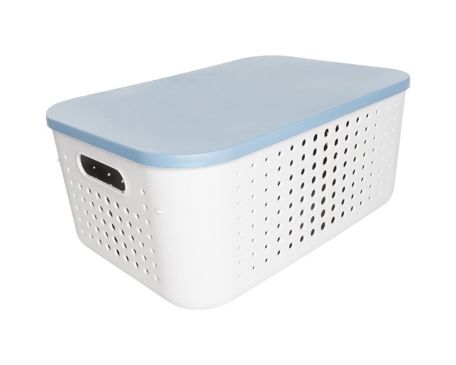 Aufbewahrungsbox mit Deckel 13,4l Serie Alythia Blau