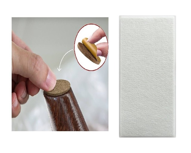 Universal Filz Bodengleiter Weiß