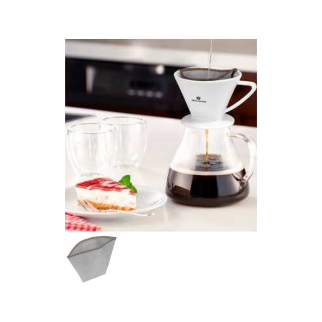 Dauerfiltereinsatz Kaffeefilter Mehrweg-Kaffeefilter Dauerfilter, Größe 2 