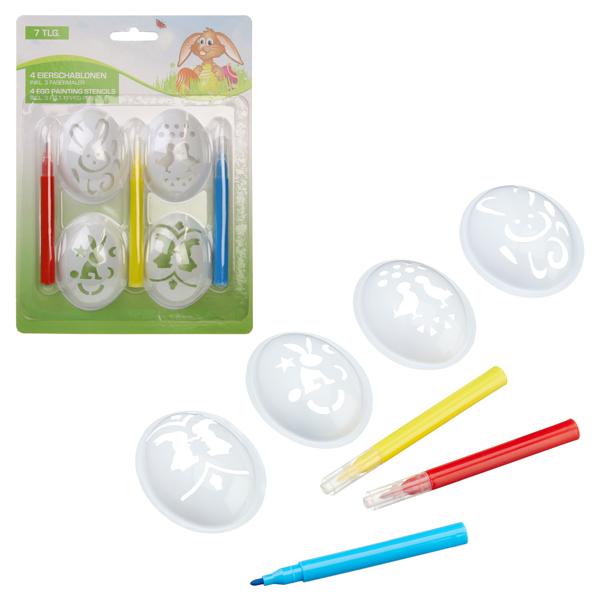 Ostereier Schablonen Set, 7tlg