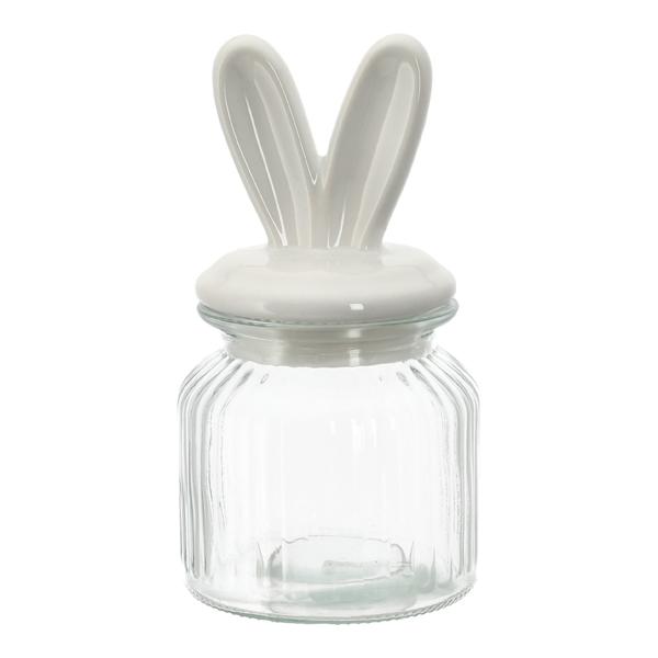 Vorratsglas m. Deckel, Hasenohren, L, ca. 20cmH 