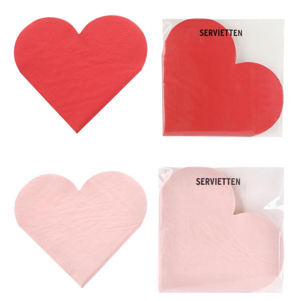 Servietten, Silhouette, Herz, 2/s, 12er Pack