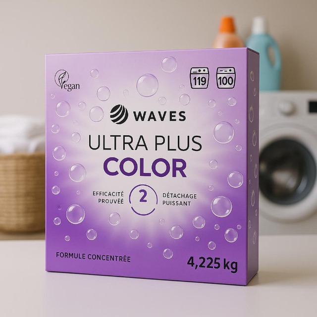 Waves veganes Ultra Plus Waschmittel für Buntwäsche (4,225 kg)