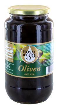 12 Pal. Royal del Sol Oliven schwarz ohne Stein 900g Glas