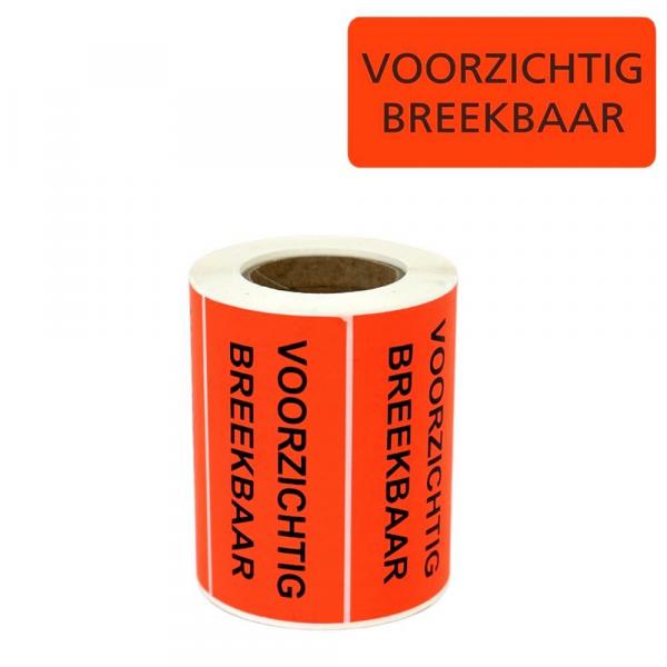 Aufkleber auf Rolle bruchfest fluoreszierend orange 98x48 mm 500 Stück