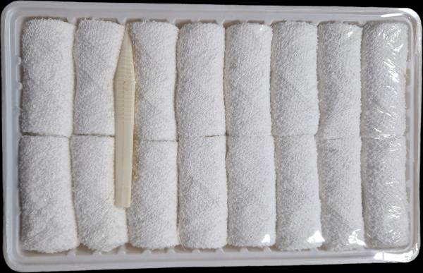 Heiße Tücher / Kosmetiktücher BW 23x23 cm weiß, 16er Set