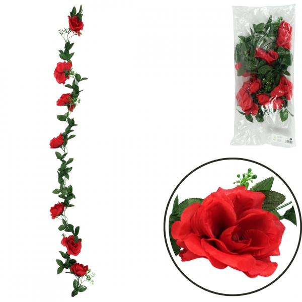 Girlande rote Rosen 160 cm