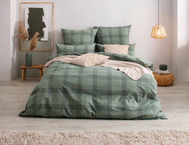 4,50 € Bio-Baumwolle Bettwäsche kariert, Wendegarnitur, Größe ab 135×200 cm, Neuware aus deutschem Katalog, ab 20 Stück, sofort lieferbar
