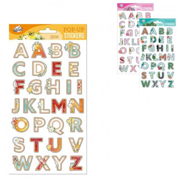 Craft Universe 3D-Pop-up-Aufkleber 28 cm 3 Stück sortiert