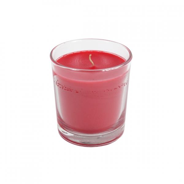 Duftkerze im Glas Waldfrüchte rot 8 cm